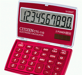Калькулятор CITIZEN CTC-110 карманный 10разр ОРИГИНАЛ